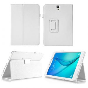 Housse Samsung Galaxy Tab S3 Wifi / 4G/LTE 9.7 pouces Cuir Style blanche avec Stand - Etui coque blanc de protection tablette SAMSUNG Galaxy Tab S 3 SM-T820 / SM-T825 - accessoires pochette XEPTIO !