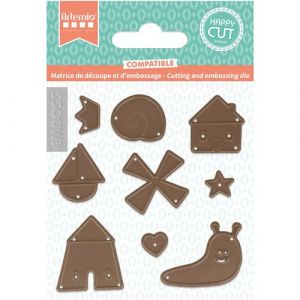 Dies de coupe - Collection Mes jolies comptines - 1,3 à 3,9 cm - 9 pcs