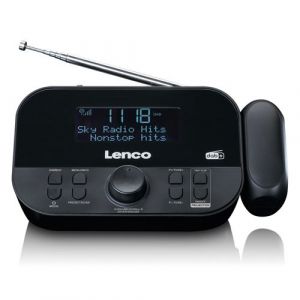 Radio-réveil DAB+/FM avec projection de l'heure Lenco CR-615BK Noir