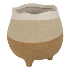 Cache-Pot sur Pied "Charley" 18cm Beige
