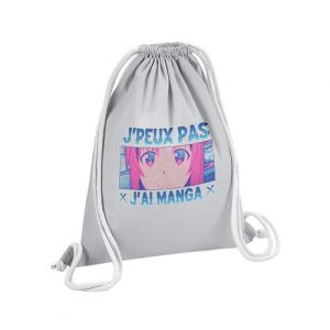 Fabulous Sac de Gym en Coton Gris J'peux Pas J'ai Manga Asuna 12 Litres