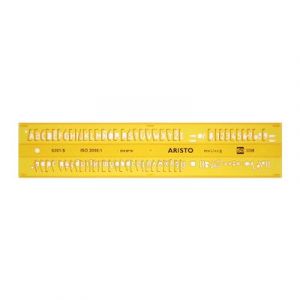 Aristo AR-5301/5 Gabarit pour lettre 5mm profil en H Forme scripturale B droite