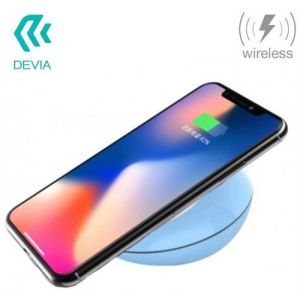 Dock induction DEVIA Bleu pour iPhone 8/8+/X Samsung S8, Note 8