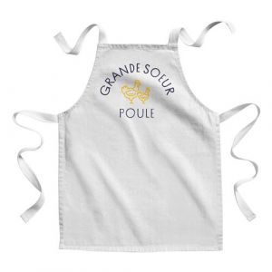 Fabulous Tablier Enfant Cuisine Grande Soeur Famille Poule - Qualité Premium 100% Coton