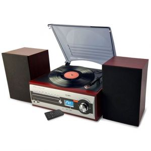 Cha&icirc;ne Hifi Tourne Disque Vinyle Inovalley CH14E 80W, Cd, Bluetooth, FM et USB + T&eacute;l&eacute;commande