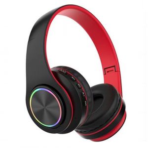 Casque B398 noir rouge casque stéréo confort réduction du bruitSans fil bluetooth