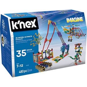 KNEX Ensemble de construction de 35 modèles 480 pièces pour jouet d'éducation de la construction à partir de 7 ans