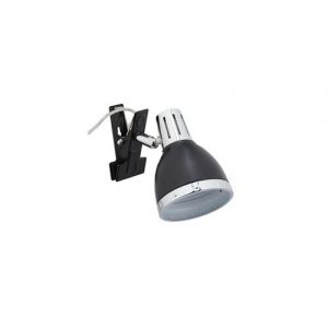 Projecteur clipsable, lampe lecture pinces, retro, e14, lit et bain, veilleuse clip étagère 12x10x18,5 cm,noir
