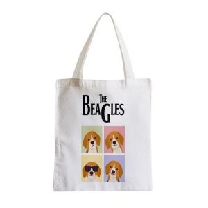 Grand sac pour shopping The beagles parodie chien