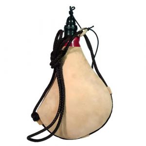 Gourde en cuir 2 Litres coloris beige - marque VISIODIRECT