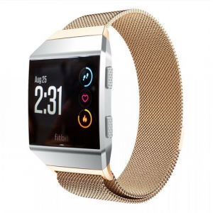 Strap-it Bracelet Milanais - compatible pour Fitbit Ionic (or rose)