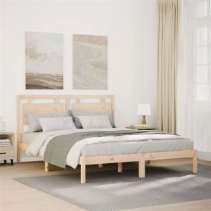 vidaXL Cadre de lit extra long sans matelas 160x210 cm bois massif, meuble de chambre &agrave; coucher, sommier, lit en bois, lit, 3309189