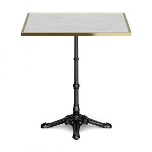 Table Bistro Blumfeldt Patras Lux Plateau Marbre 60 x 60 cm Pi&egrave;tement Fonte