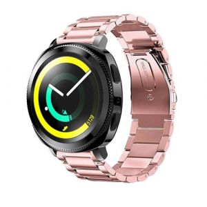 Strap-it Bracelet acier - compatible pour Samsung Gear Sport (rose)