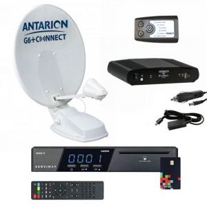 pack parabole satellite automatique 72cm microperforée  récepteur tntsat  positionneur