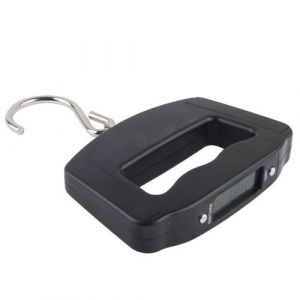 P&egrave;se Bagage &Eacute;lectronique Compact Noir 50Kg Peson Digital Pr&eacute;cision 10G Sangle YONIS