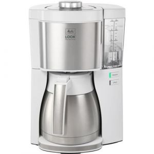 Cafetiere filtre MELITTA - Look V Therm Perfection 1025-15 Blanc/Acier Bross&eacute; - 10 tasses - AromaSelector
