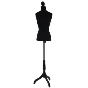 Mannequin de couture de tailleur buste torse féminin T220 mousse, noir