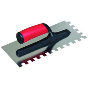 Platoir &agrave; colle inox 280x120mm - dents carr&eacute;es 10mm - TALIAPLAST - 440130