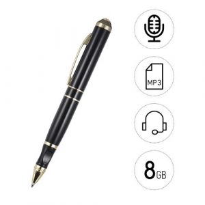 Aibecy Stylo Enregistreur 8 Go Enregistreur vocal USB disque Audio Dictaphone Rechargeable démarrage rapide enregistrement pour conférences