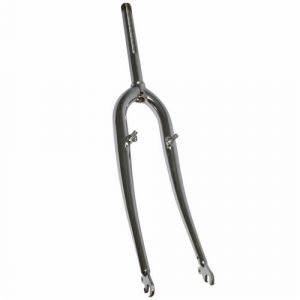 Fourche vtt 26'' rigide cintree acier chrome avec tasseaux pivot filete 22,2mm - 1 (230mm-filet&eacute; sur 140mm)