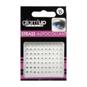 GLAM UP : 100 Strass Autocollants Corps - Ongles - Transparents 3 tailles