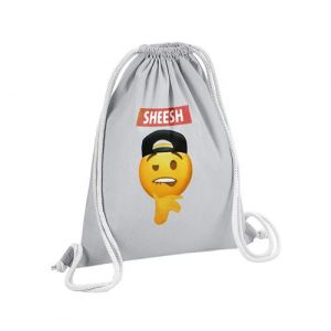 Fabulous Sac de Gym en Coton Gris Sheesh Emoji 12 Litres