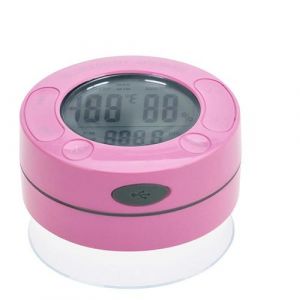 Enceinte Bluetooth Waterproof IPX7 Haut-Parleur Portable avec Lumière LED et Ventouse Son Haute-Fidélité Radio FM Rose YONIS