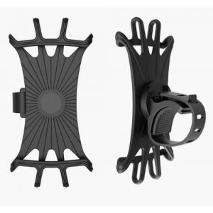 Support de t&eacute;l&eacute;phone adjustable pour V&Eacute;LO Moto Bicyclette Silicone R&eacute;glable pour iPhone X/8/7/6/Plus, Samsung, Huawei et 4.5-6.0 Pouces Smartphones Noir