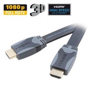 Câble Vivanco HDMI HVavec Ethernet Plat, Blanc, 4 mètres