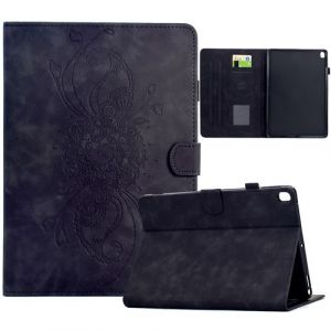 Étui FOXDOCK à rabat pour Samsung Galaxy Tab S6 Lite (2020) protection intégrale en cuir de qualité supérieure, avec support et emplacement pour cartes-Noir
