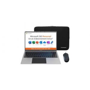 PC Portable Notebook - THOMSON NEO15 - 15,6 HD - N4020 - RAM 4Go - 128Go SSD - Windows 11S - Blanc + Office 1 an + Housse + S…