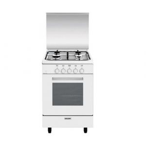 Cuisini&egrave;re 4 foyers br&ucirc;leurs gaz Glem 50 x 60 cm 60l blanc