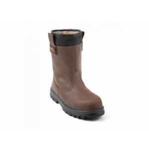 Bottes Fourr&eacute;es GASTON MILLE KAMA S3 CI en cuir marron Embout et semelle acier-47