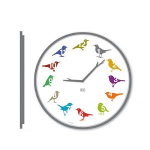 kookoo - horloge oiseaux des jardins, modèle ultraflat couleur