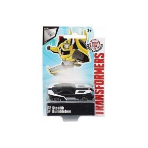 Transformers voiture stealth bumblebee - véhicule miniature en metal - serie 1 - voiture noire et blanche