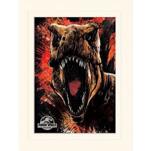 Affiche - Pyramid - Jurassic World Fallen Kingdom (T-Rex Sketch) - Avec Passe-Partout - 30x40cm