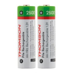 Pack 2 piles rechargeables HR06 AA 2500 mAh - Thomson