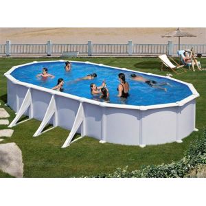 Piscine acier blanc Atlantis ovale 8,15 x 4,90 x 1,32 m - Gr&eacute;
