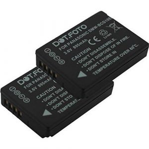 2 x Dot.Foto remplacement Panasonic DMW-BCG10, DMW-BCG10E batterie avec InfoChip - 3,6v / 895mAh - garantie de 2 ans [modèles indiqués ci-dessous]