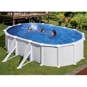 Piscine acier blanc Atlantis ovale 5,27 x 3,27 x 1,32 m - Gré