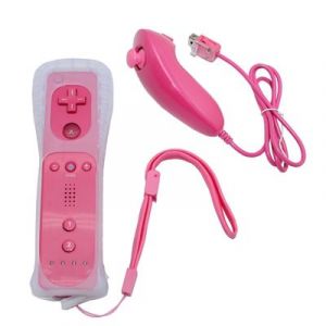 Nintendo Wii Rose manette Telecommande + Nunchuck