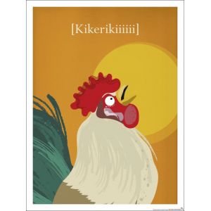 Poster Chambre des enfants Fer Coq 40 cm x 30 cm