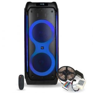 Pack Enceinte Active Autonome USB Bluetooth Ibiza 1200W COLUMBA1200 - Pack Flexible Lumineux LED Multicouleur F&ecirc;te Anniversaire