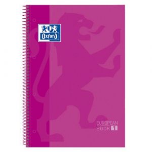 Cahier Oxford European Book Fuchsia A4 5 Pi&egrave;ces