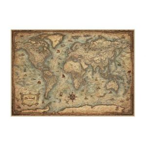 Puzzle 3000 pieces planisphere ancien  120x85cm - carte du monde vintage  mappemonde - adultes - set puzzle qualite + carte