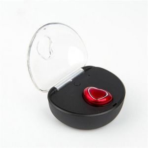 Ecouteurs Bluetooth Mini Invisibles Sport Sans Fil Avec Boîtier De Charge Noir Noir + Rouge YONIS