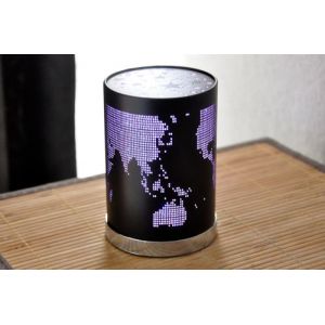 Lampe pm couleur changeante - motif 'world' (noir) - multicolore