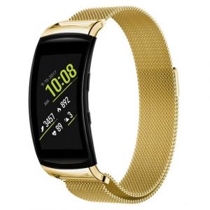 Strap-it Bracelet Milanais - compatible pour Samsung Gear Fit 2 / Fit 2 Pro (or)