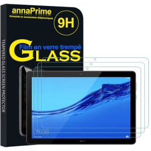 Lot 3 Films Verre Trempé de protection d'écran pour Huawei MediaPad T5/ MediaPad M5 10.1 AGS2-W09 AGS2-W19 AGS2-L03 AGS2-L09 - TRANSPARENT